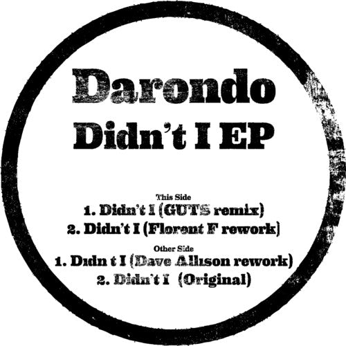 Darondo Didn't I - Record Album - Vinyl LP