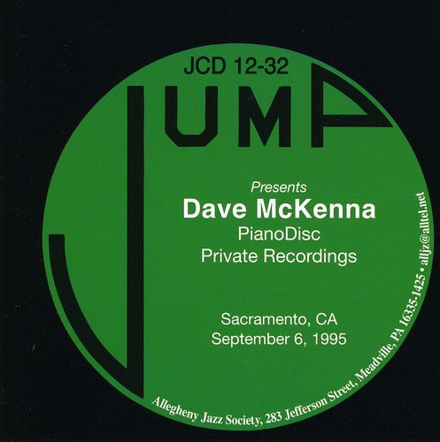 Dave McKenna Pianodisc Private Recordings - CD Album