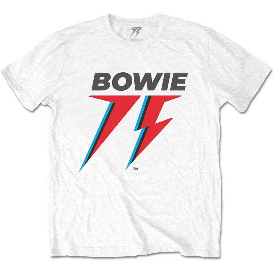 David Bowie 75th Logo White