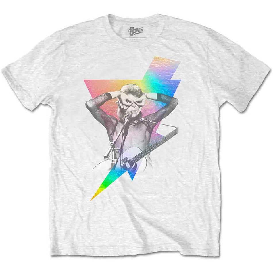 David Bowie Holographic Bolt White