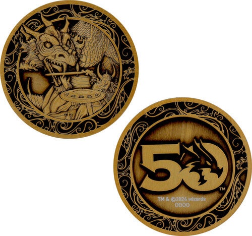 D&D 50th Anniversary Antique Gold Coin Dungeons & Dragons: 50th Anniversary - Limited Edition Coin - Original Red Box Cover Antique Gold - CD Album