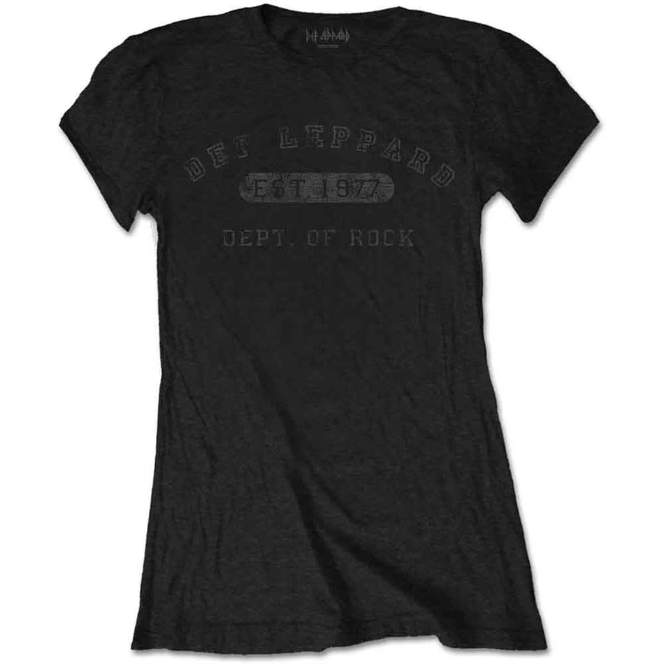 Def Leppard Collegiate Logo Black