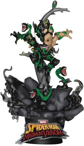 Diorama Stage 068Sp Max Venom Beast Kingdom - Spiderman - D-Stage - Maximum Venom Little Groot Diorama DS-068SP - Collectible Figurine