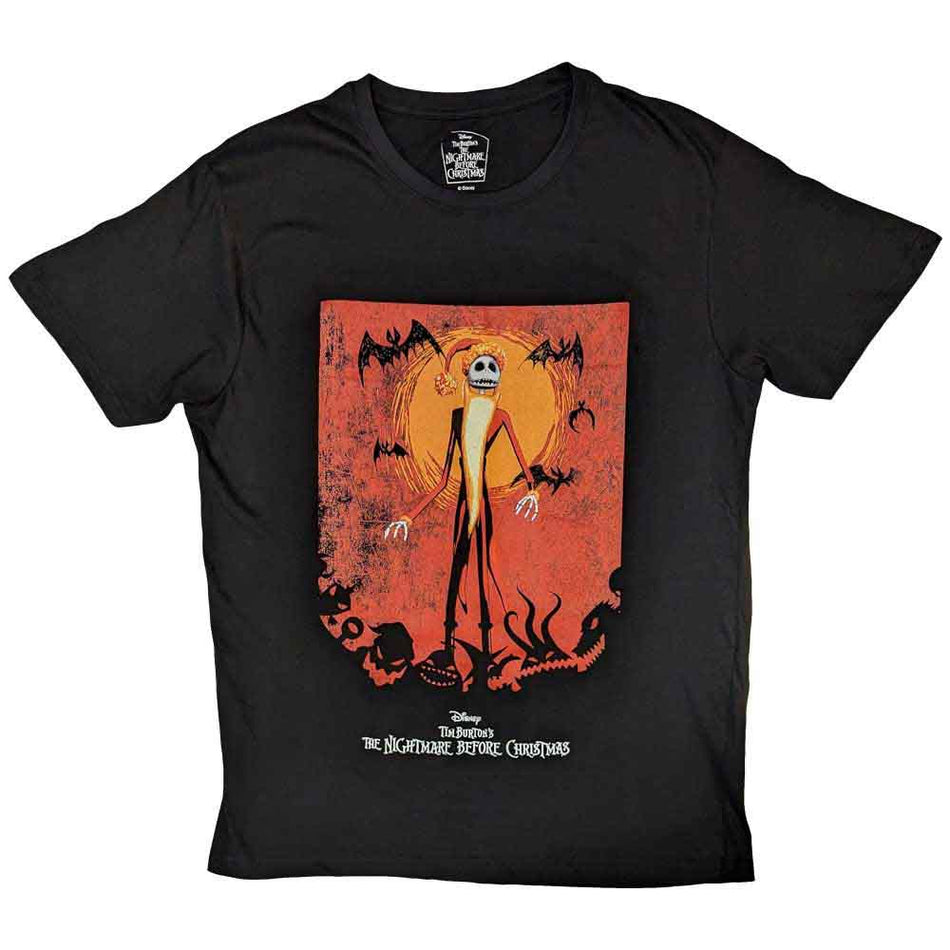 Disney The Nightmare Before Christmas Jack Orange Sun & Logo Black