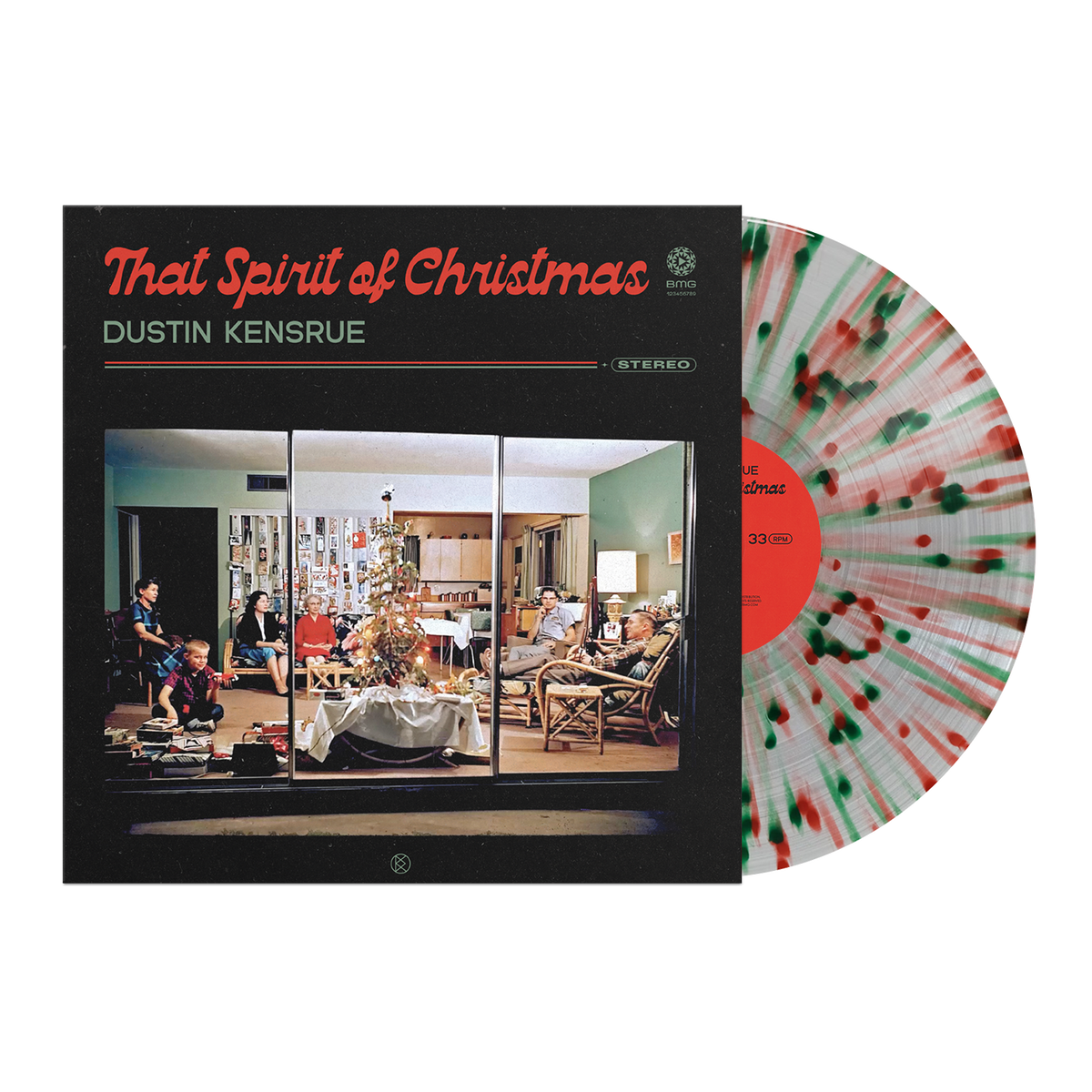 Dustin Kensrue That Spirit of Christmas [Clear/Red/Green Splatter Vinyl]