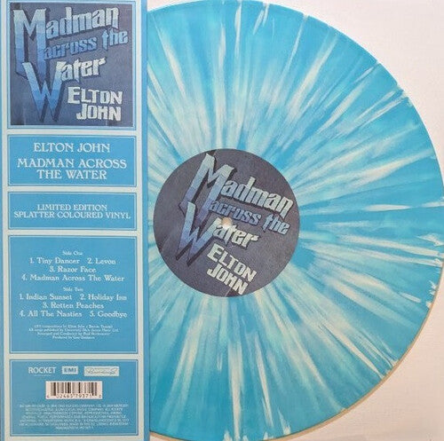 Elton John Madman Across The Water (Limited Edition, 180 Gram Light Blue Splatter Colored Vinyl)