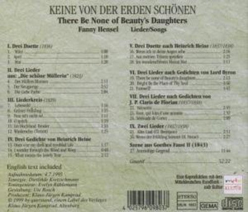 F. Mendelssohn Lieder - CD Album