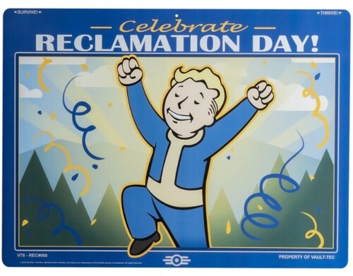 Fallout - Reclamation Metal Sign Fallout - Metal Sign - Reclamation Day - Consumer Accessories