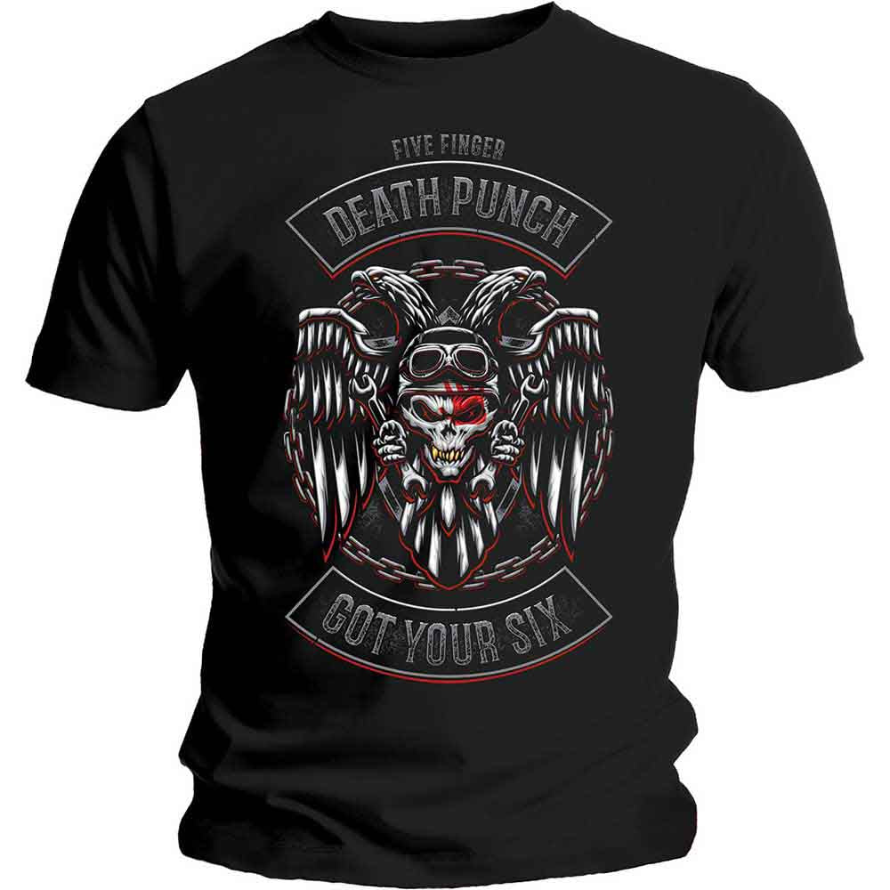 Five Finger Death Punch Biker Badge Black