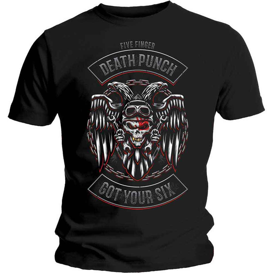 Five Finger Death Punch Biker Badge Black