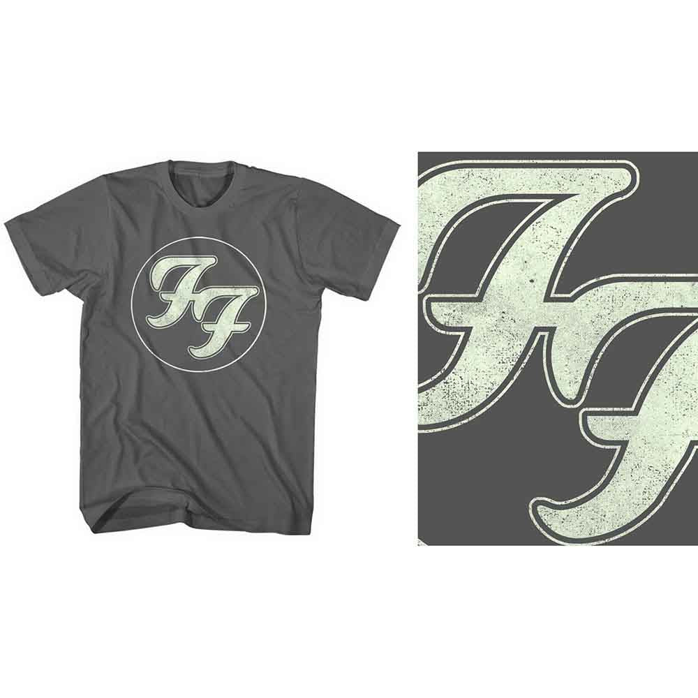 Foo Fighters Gold FF Logo Grey