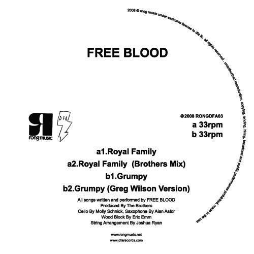 Free Blood Royal Family - Record Album - Vinyl LP