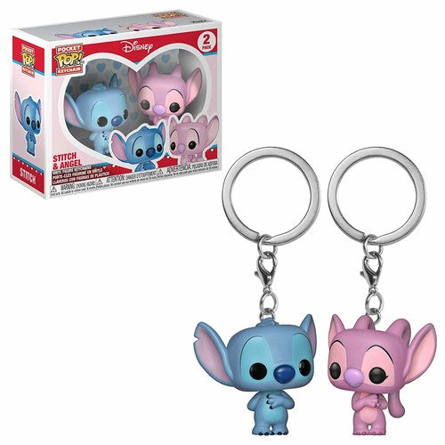 Funko Disney Pop! Keychain: Funko POP! KEYCHAIN: Lilo & Stitch - Stitch & Angel 2PK - Keychain