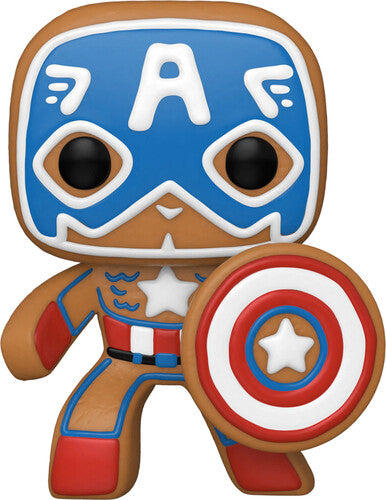 Funko Pop! Marvel: Funko POP! MARVEL: Holiday- Captain America - Collectibles