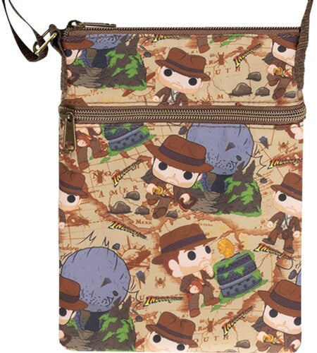 Funko Pop! Passport Crossbody: Funko POP! PASSPORT CROSSBODY: INDIANA JONES - RAIDERS AOP - Accessory
