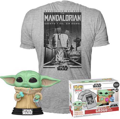 Funko Pop! & Tee: Funko POP! & TEE: Star Wars - The Mandalorian - Grogu with Cookie - S - CD Album