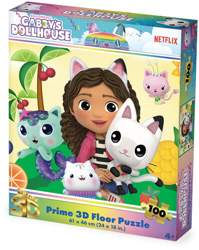 Gabby's Dollhouse 100PC Gabby's Dollhouse 100pc 24x18 in 3D Lenticular Floor Puzzle - Puzzle
