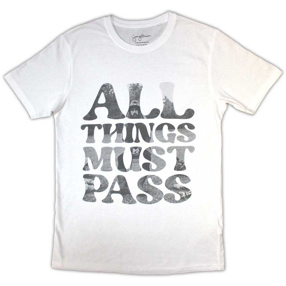 George Harrison All Things Must Pass Text Infill White