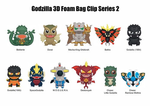 Godzilla Classic Series 2 - 3D Foam Bag Clips Godzilla Classic Series 2 - 3D Foam Bag Clips - Blind Bags