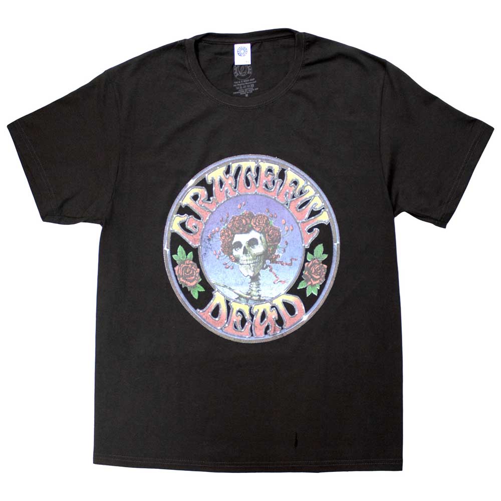 Grateful Dead Bertha Circle Vintage Wash Dark Charcoal Grey