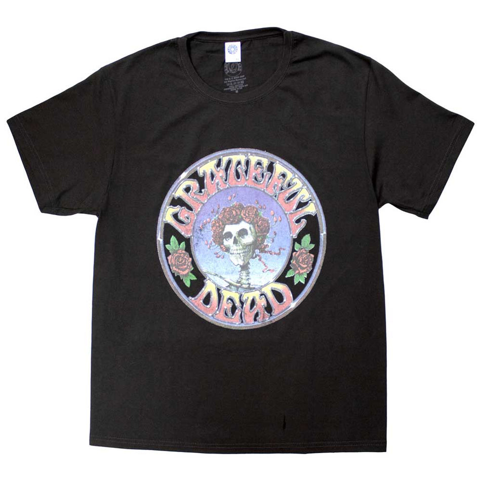 Grateful Dead Bertha Circle Vintage Wash Dark Charcoal Grey