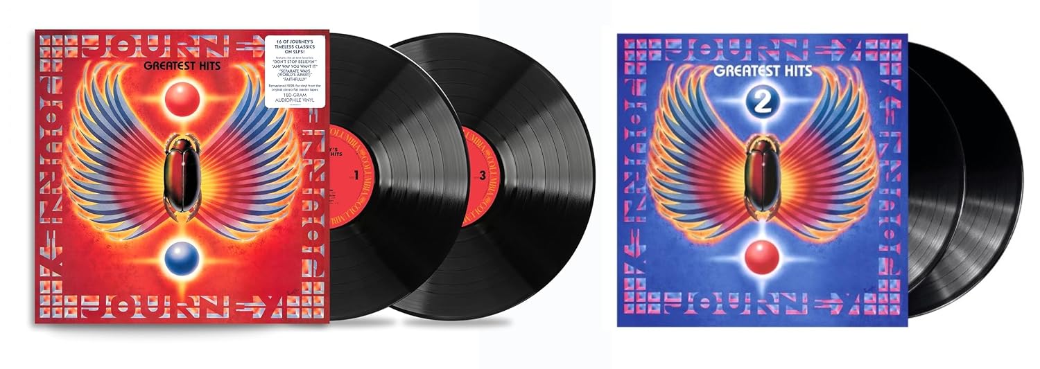 Journey - Greatest Hits 1 & 2 - Vinyl Record Album Set - 2 Album Bundle - 4 LPs - 180 Gram - Music & Performance - Vinyl
