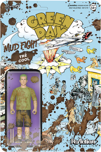 Green Day Green Day - ReAction Figures Wv1 - Mud Fight Tre Cool - Collectible