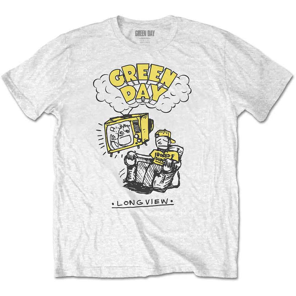 Green Day Longview Doodle White
