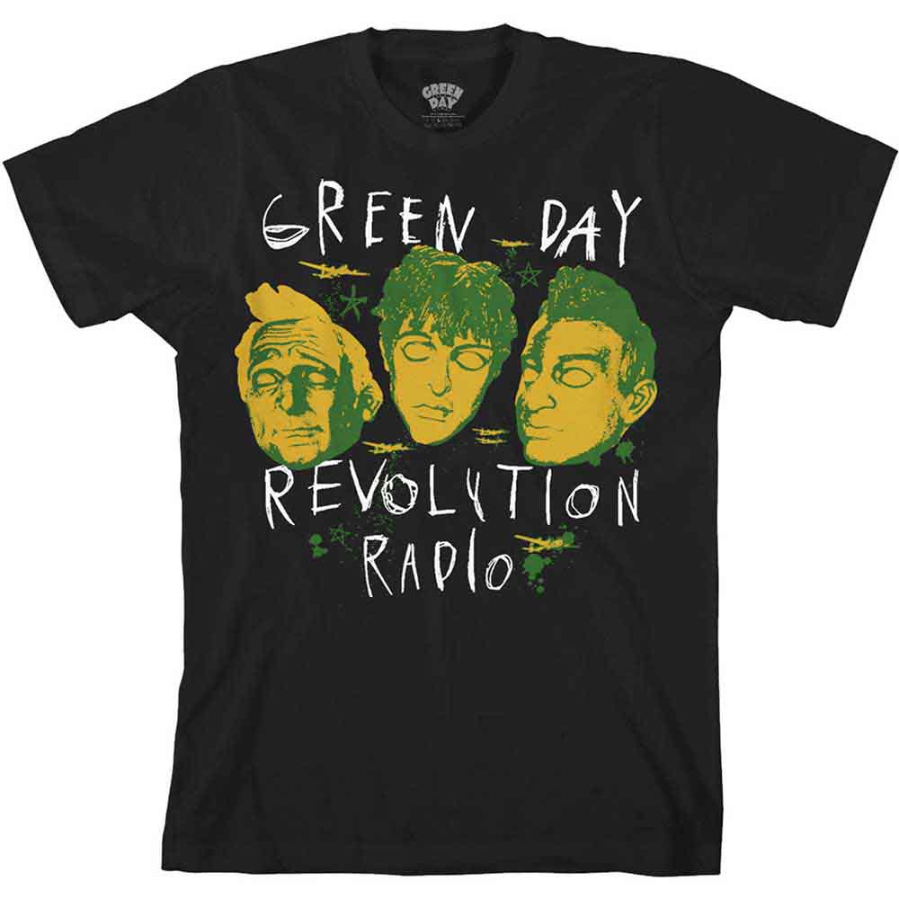 Green Day Scribble Mask Black