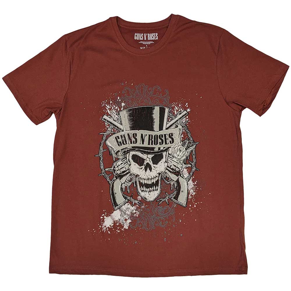Guns N' Roses Faded Skull Red