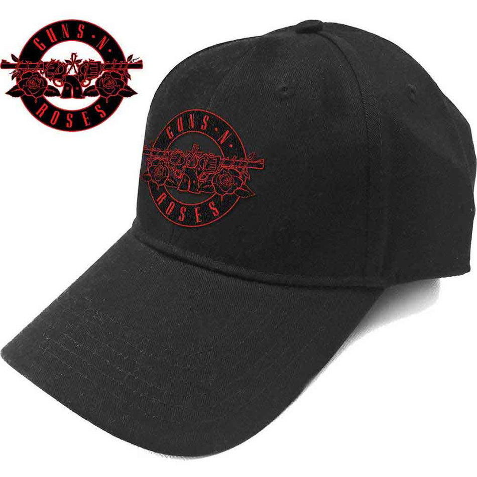 Guns N' Roses Red Circle Logo Black