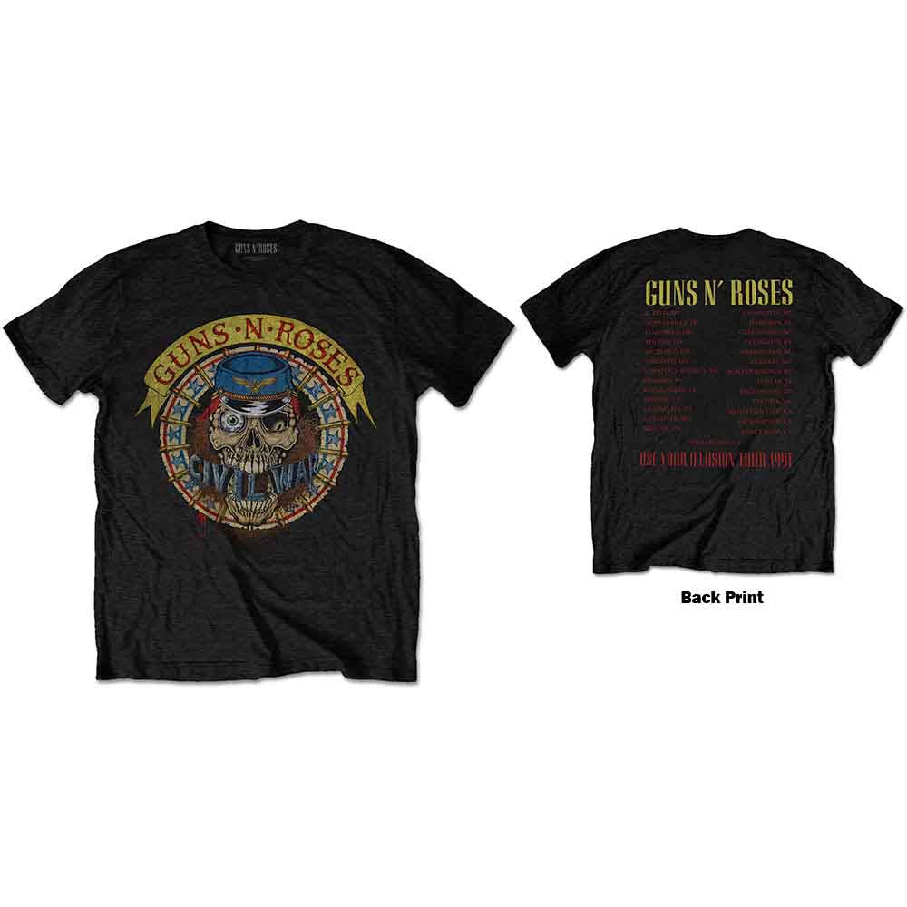 Guns N' Roses Skull Circle Black