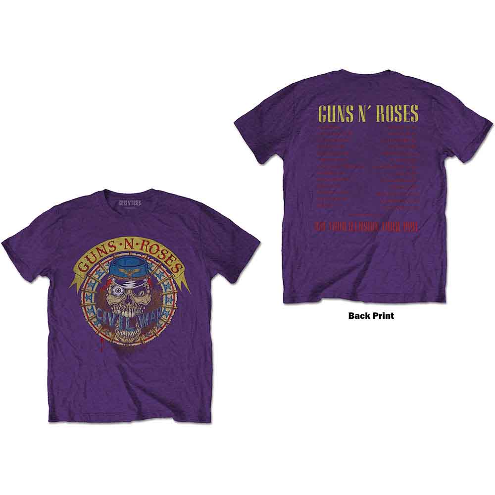 Guns N' Roses Skull Circle Purple