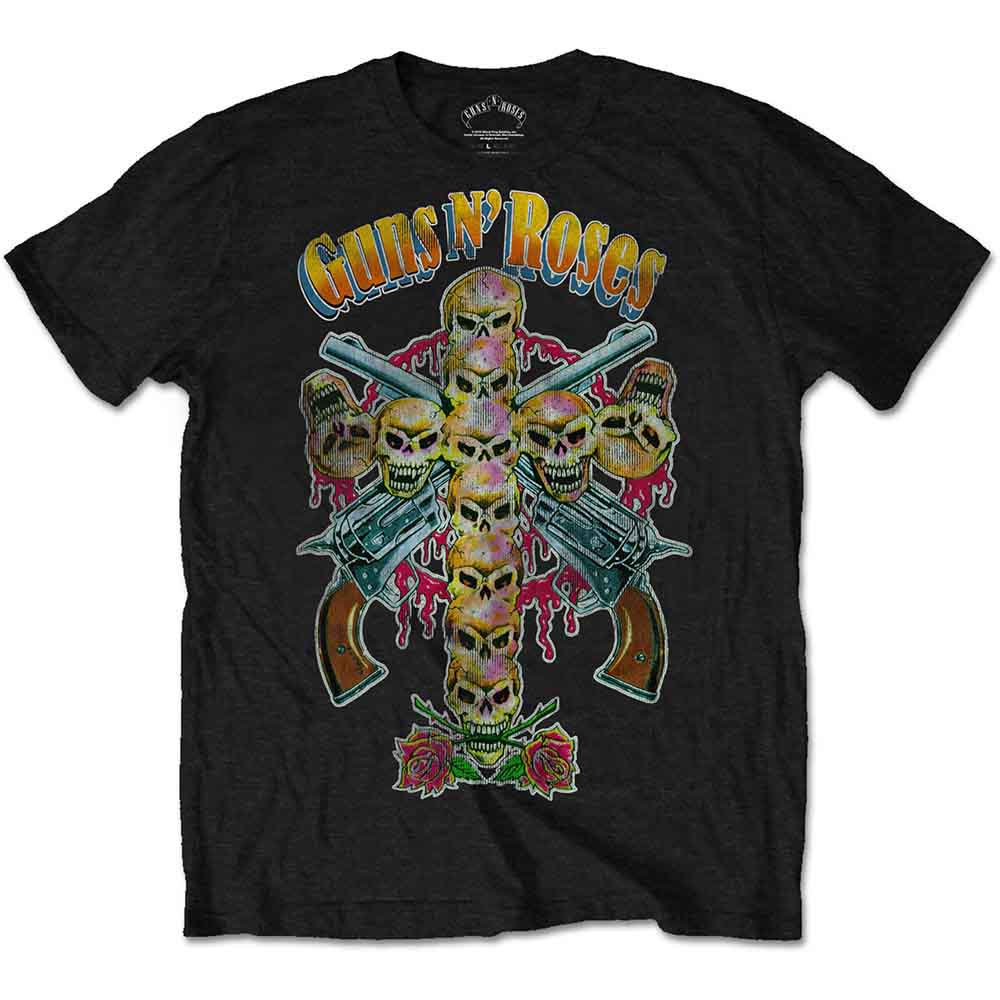 Guns N' Roses Skull Cross 80s Black