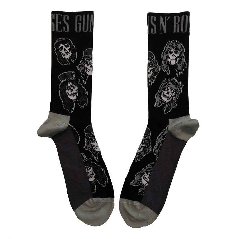 Guns N' Roses Skulls Band Monochrome Black
