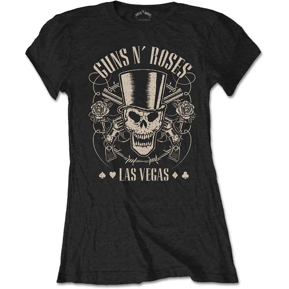 Guns N' Roses Top Hat, Skull & Pistols Las Vegas Black