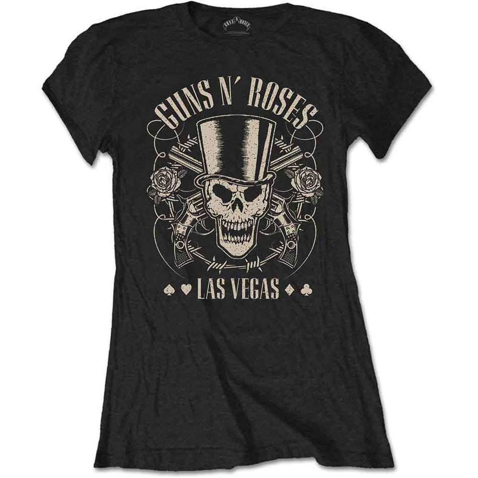 Guns N' Roses Top Hat, Skull & Pistols Las Vegas Black
