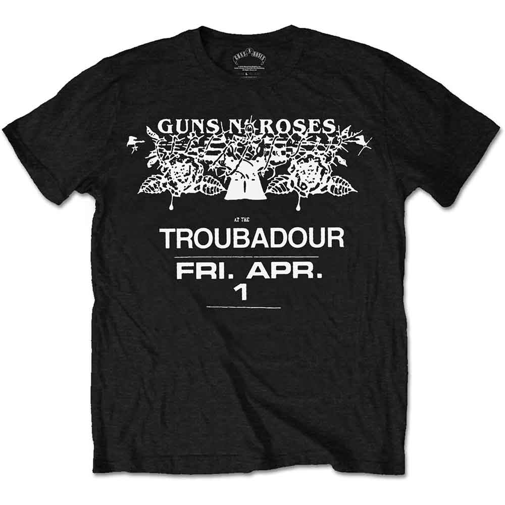 Guns N' Roses Troubadour Flyer Black