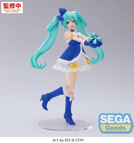 Hatsune Miku High Premium Sapphire Christmas Stat Sega - Hatsune Miku Series High Premium - Hatsune Miku Sapphire Christmas Statue - Collectibles