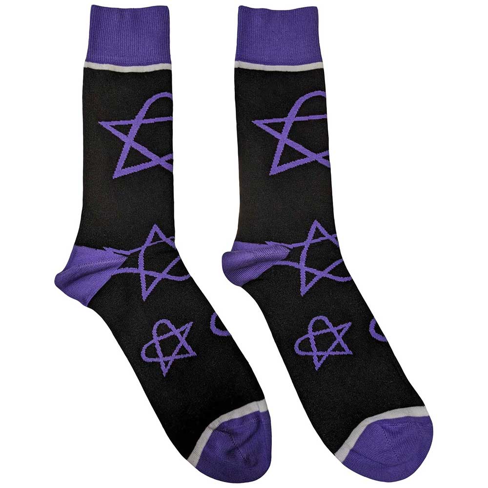 Him Purple Heartagrams Black