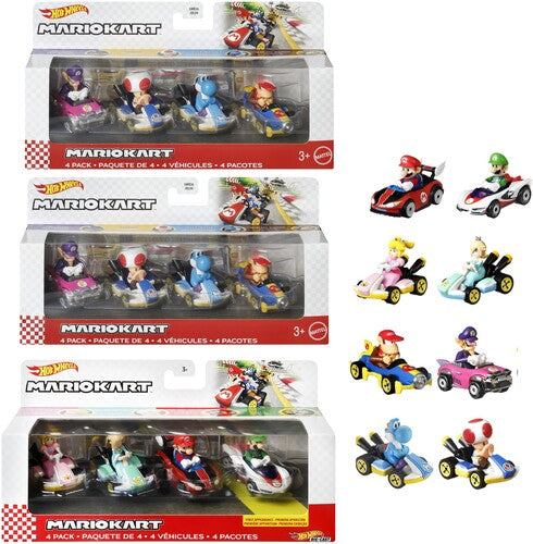 Hot Wheels Monster Trucks Hot Wheels Mario Kart 4-Pack 3-Piece W Assortment (Nintendo) - 3-Disc CD Album