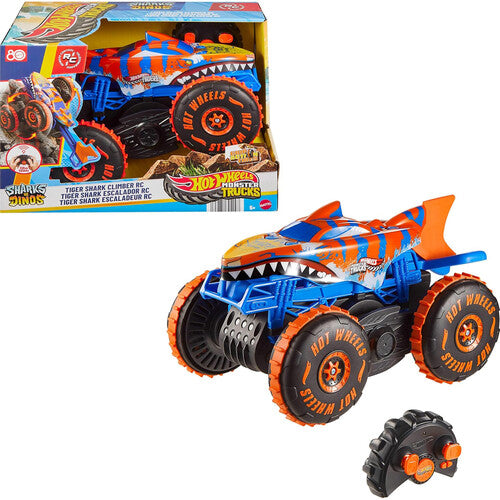 Hot Wheels Rc Hot Wheels Monster Trucks Sharks vs. Dinos 1:15 Tiger Shark Climber R/C Vehicle - CD Album