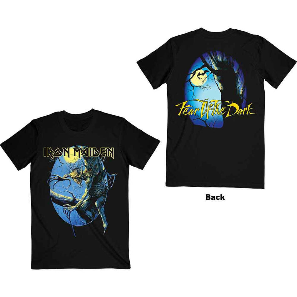 Iron Maiden Fear of the Dark Oval Eddie Moon Black