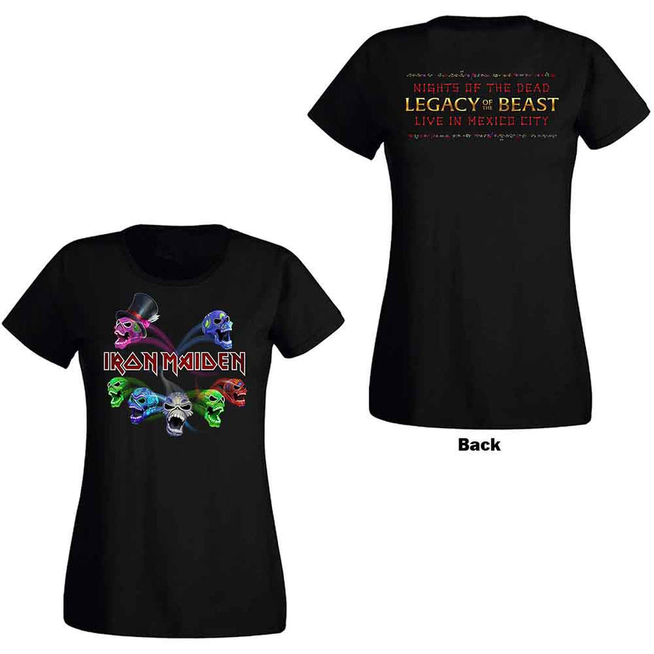 Iron Maiden Legacy of the Beast Live Album Skulls Black