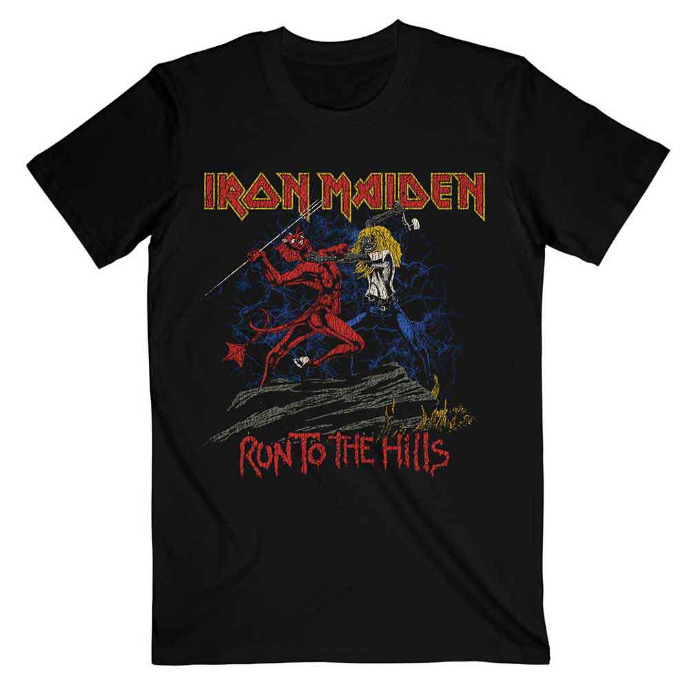 Iron Maiden Number Of The Beast Run To The Hills Distress Black