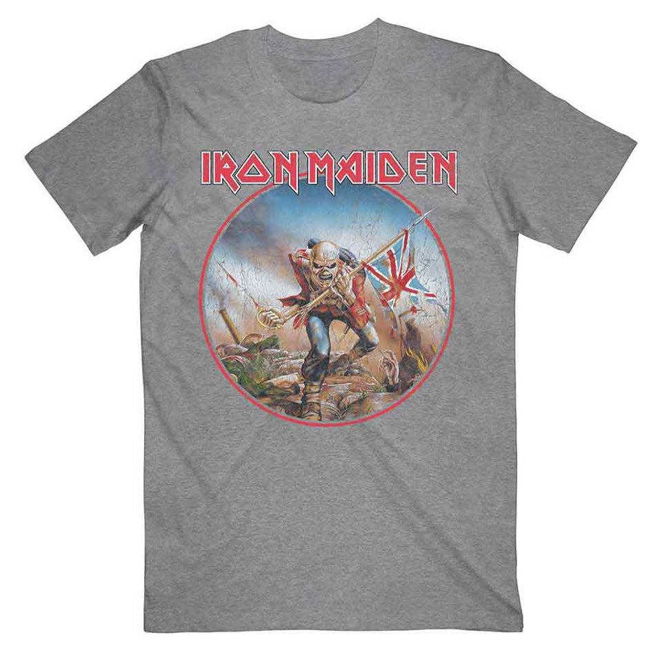 Iron Maiden Trooper Vintage Circle Grey