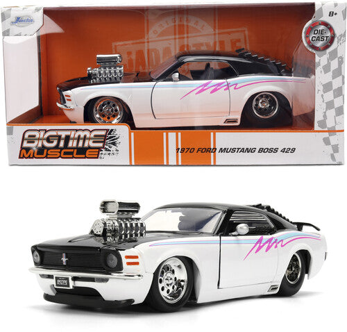 Jada 1/24 Btm 70 Ford Mustang Boss 429 Die-Cast Ca Big Time Muscle - 1:24 1970 Ford Mustang Boss 429 Die-Cast Car - Die-Cast Car