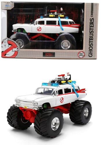 Jada 1/24 Hwr Big Rigs Monster Truck Gb Ecto-1 Ghostbusters - Hollywood Rides - 1:24 Ecto-1 Monster Truck Die-Cast Car - CD Album