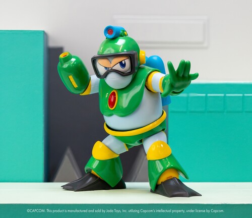 Jada Toys - Mega Man Deluxe Bubble Man 1:12 Fig Mega Man - 1:12 Deluxe Bubble Man Action Figure - Consumer Accessories