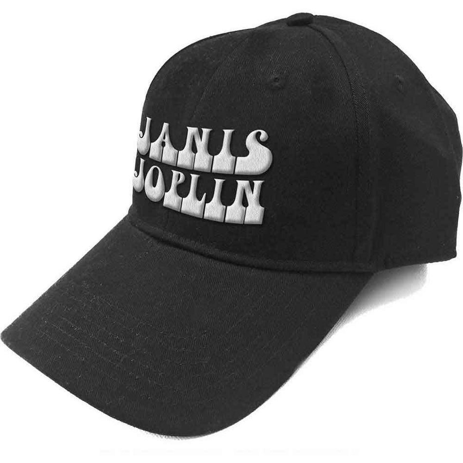 Janis Joplin White Logo Black